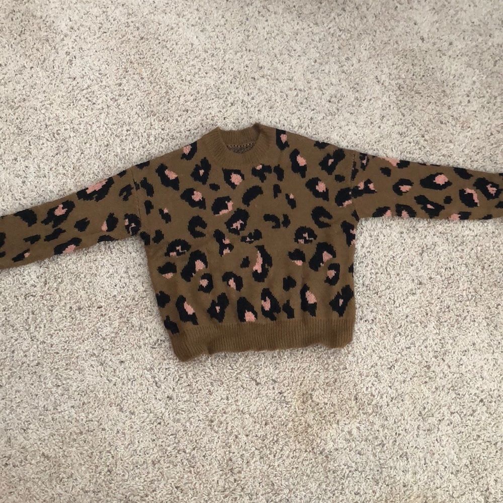 Cheetah print sweater from SHEIN